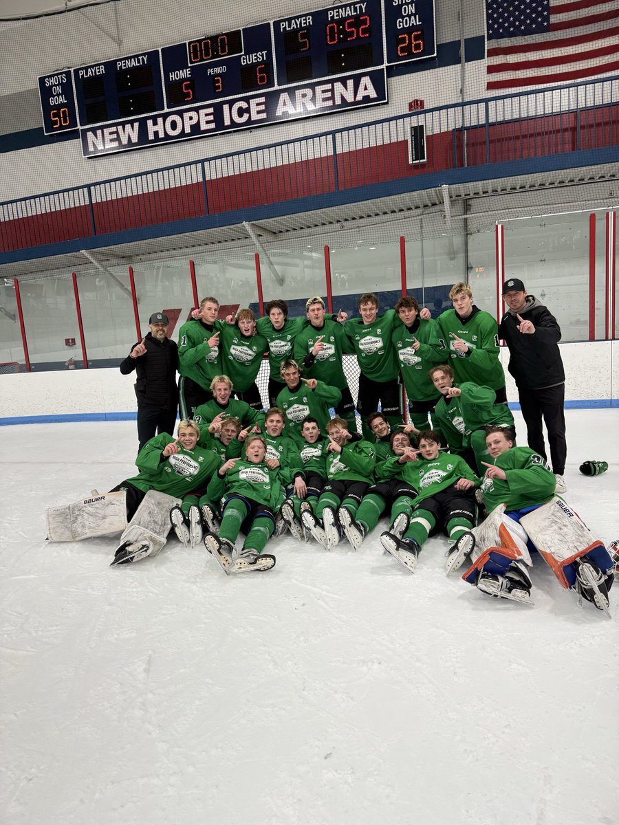 TeamNDHockey's tweet photo. The inaugural NIT Sophomore tournament ends with Team North Dakota winning a 6-5 barn burner in a rematch from yesterday’s 7-6 tilt with Wisconsin. Cruz Fitzpatrick was great again and Beau Raschke netted the eventual game winner. 

Hard battles all weekend, but the ND boys were up to the task. They came together as a group, played for each other and everyone contributed.