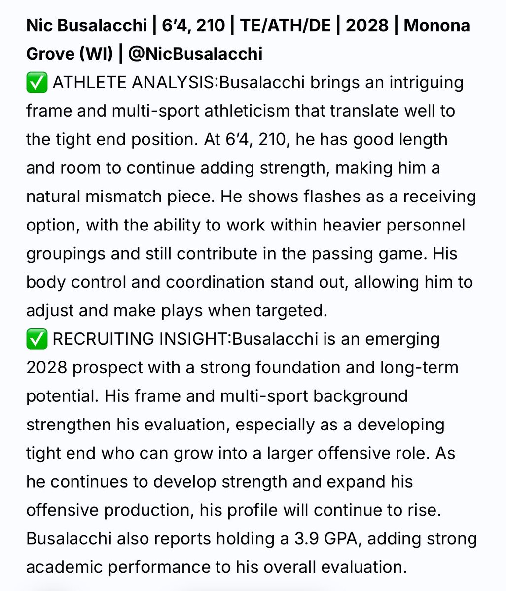 Nic Busalacchi’28 tweet media