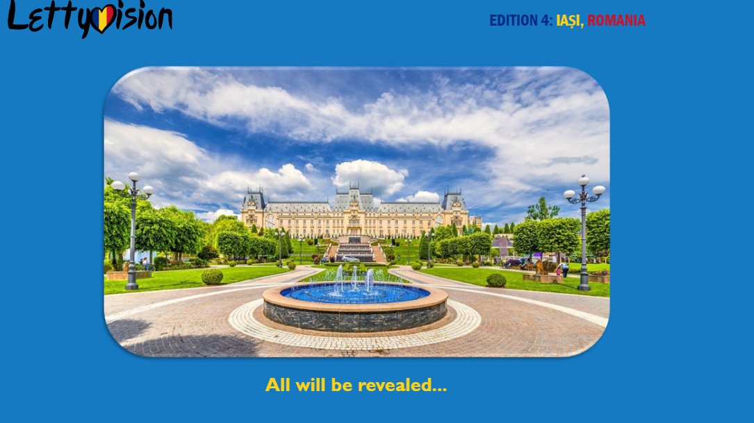 lettyvisionsc's tweet photo. Due to Romania's win, the fourth edition of the Lettyvision Song Contest will be held in the city of Iași! This city was picked because it is very close to Moldova on the other side of the Prut and well we were named after the Sasha Letty so. Stay tuned for more updates ‼️🤩🇷🇴 https://t.co/6xNdCl5rrr