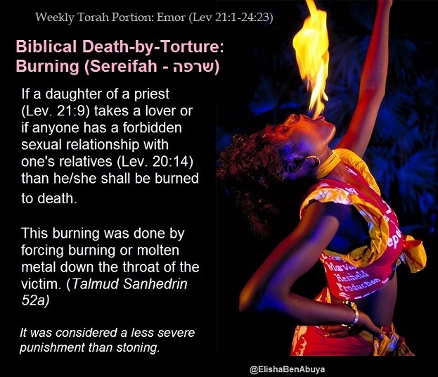 Elishabenabuya's tweet photo. In this week's 3Torah portion, we learn about the commandment to burn people to death for certain "crimes".
As opposed to beheading, strangulation, and stoning.
Yay, God!
#EBAMeme
#Emor https://t.co/OOufH73rlK