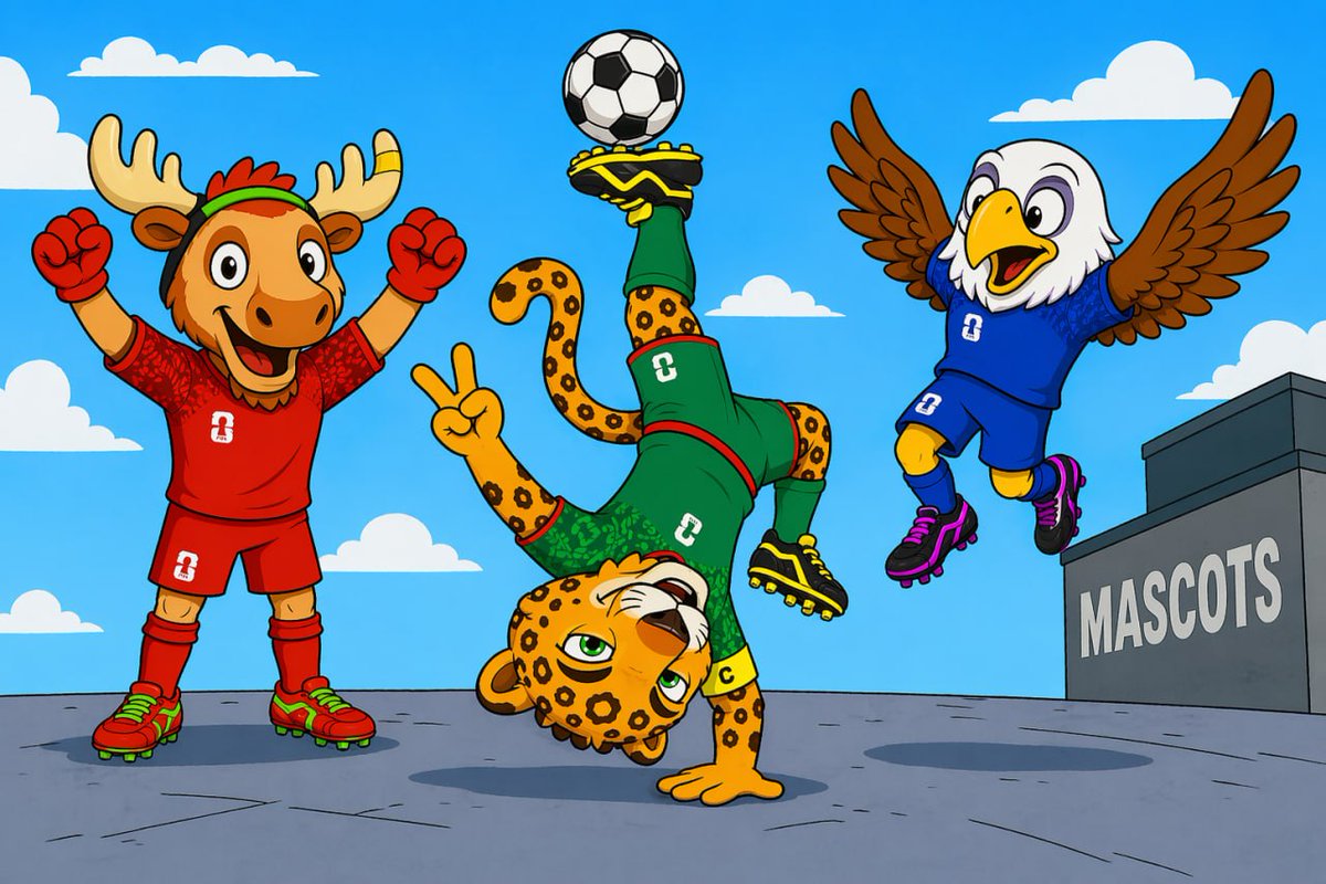 mascots2026's tweet photo. WORLD CUP FEVER IS HERE! ⚽️🏆 $MASCOTS is the ticker of the day. https://t.co/t0QVqjQkJP