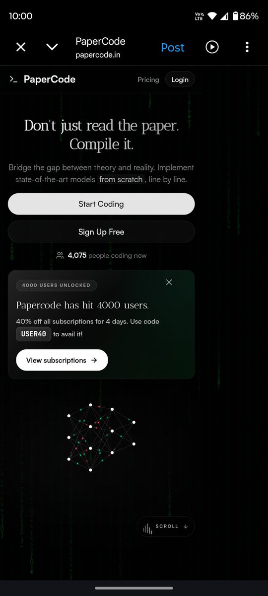 dampdigits's tweet photo. @cneuralnetwork Great UI no doubt. But if you zoom out on your mobile, you see this. https://t.co/4g5x72eflY