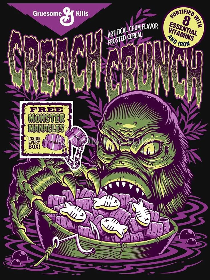 ClassicHorrorJS's tweet photo. Creach Crunch | Creature from the Black Lagoon Art by MINION-FACTORY https://t.co/EA8c8TV6pB