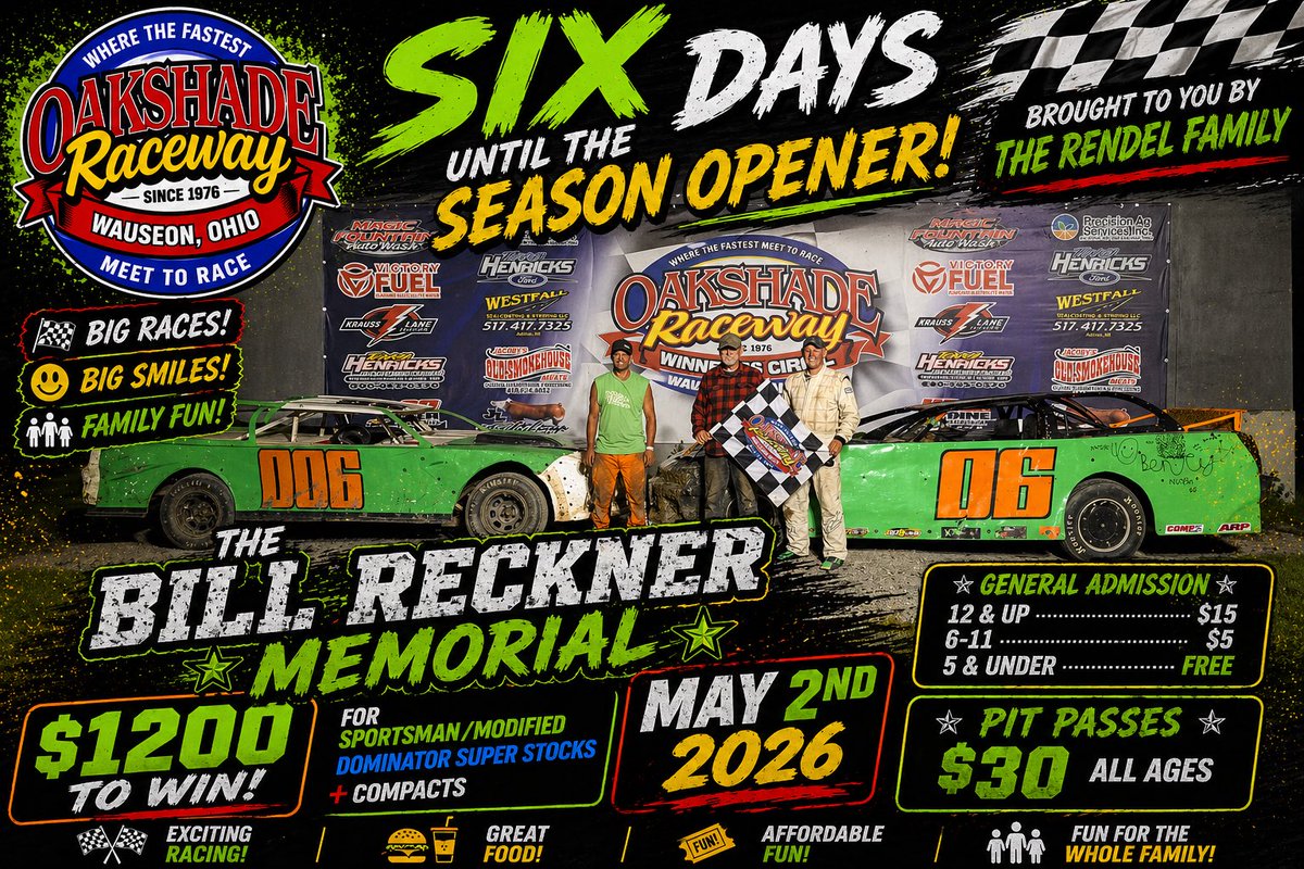 Oakshade Raceway tweet media