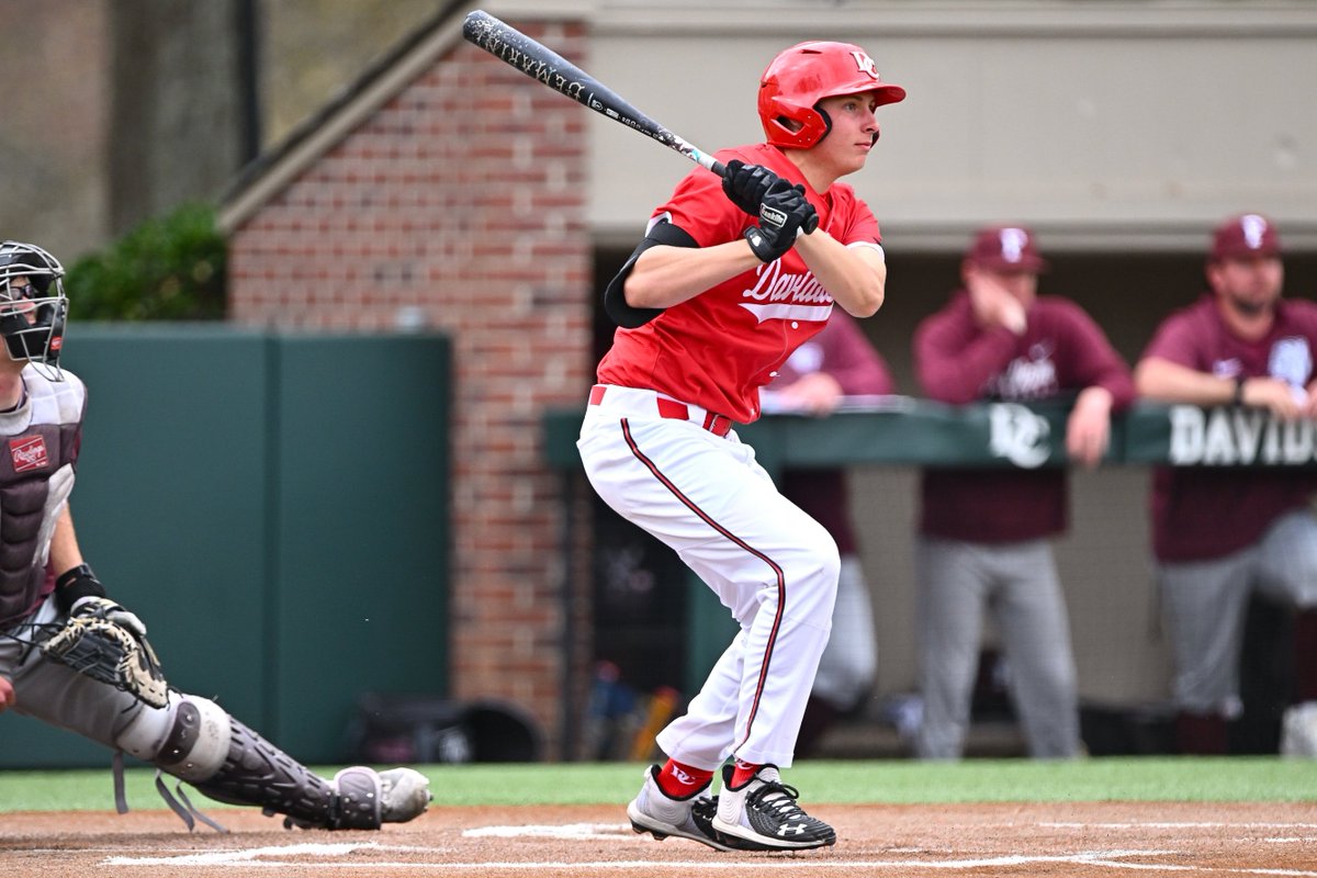 DavidsonBASE's tweet photo. M3 | 'Cats 1, GW 0

Theo Loughlin gives the 'Cats the early lead with a 💣 to RF, his 1st! https://t.co/zzCMrrJPGo
