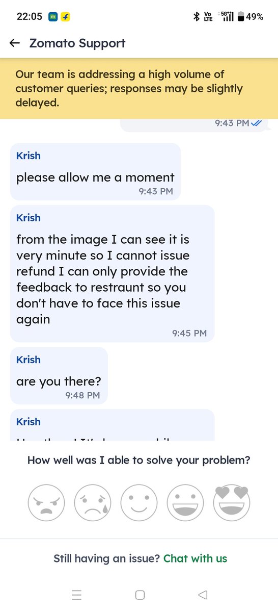 GauravS45702750's tweet image. Hey @zomatocare, just wondering if we're meant to overlook spillage like this. Is it really something minor enough to ignore? 🤔 spilled food isn't ideal! 😬 I'm curious about your policy. 🤷‍♀️ #customerservice @deepigoyal