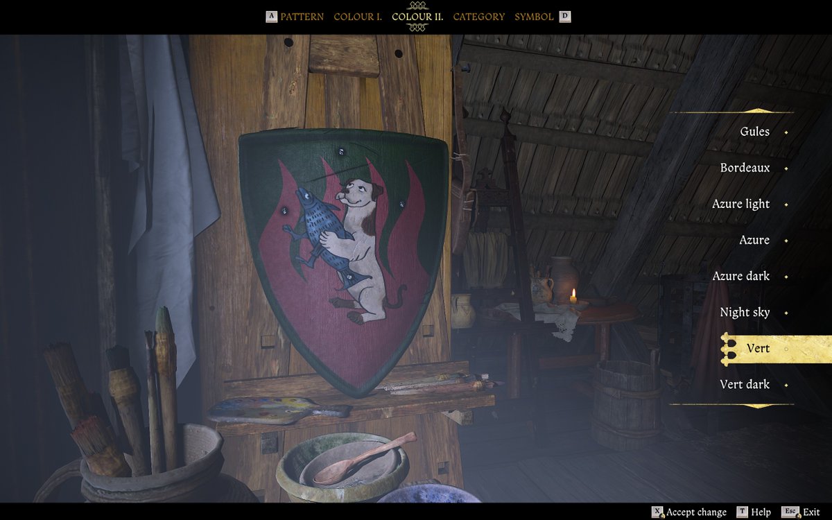 NeogiClaws's tweet image. Am I the only one who chose this design? Red and green as they're Henry's "colours", flames for the burning of Skalitz, and Best Boi of course for Mutt?
#HenryofSkalitz #kdc2