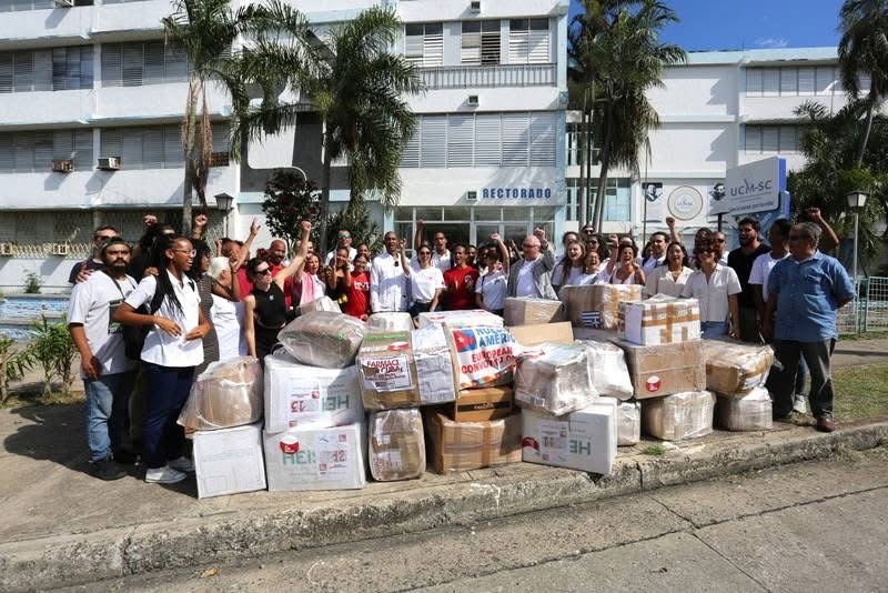 Ayuda solidaria para los sistemas de salud en momentos de dificultades, una vez más reafirmamos que nuestra amada Patria  #CubaNoEstáSola.
#LosPalacios