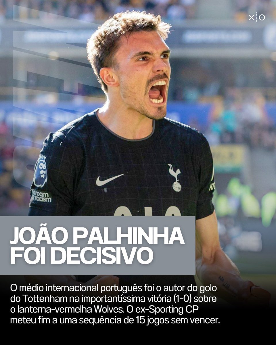 Quando o Tottenham mais precisava, João Palhinha apareceu. 

Um autêntico “trator” no meio-campo a recuperar bolas, e ainda teve a frieza de ir lá à frente marcar o golo que fez respirar de alívio os adeptos londrinos contra a armada do Wolverhampton.