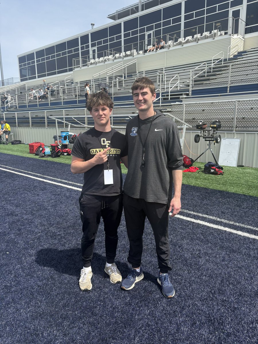 will_mcmaster27's tweet photo. Thank you @CoachEkern @jaymitch6_ &amp; staff for having me at the Upper Iowa spring game. Had lots of fun and saw the boys get after it! https://t.co/nouS3UMtUb