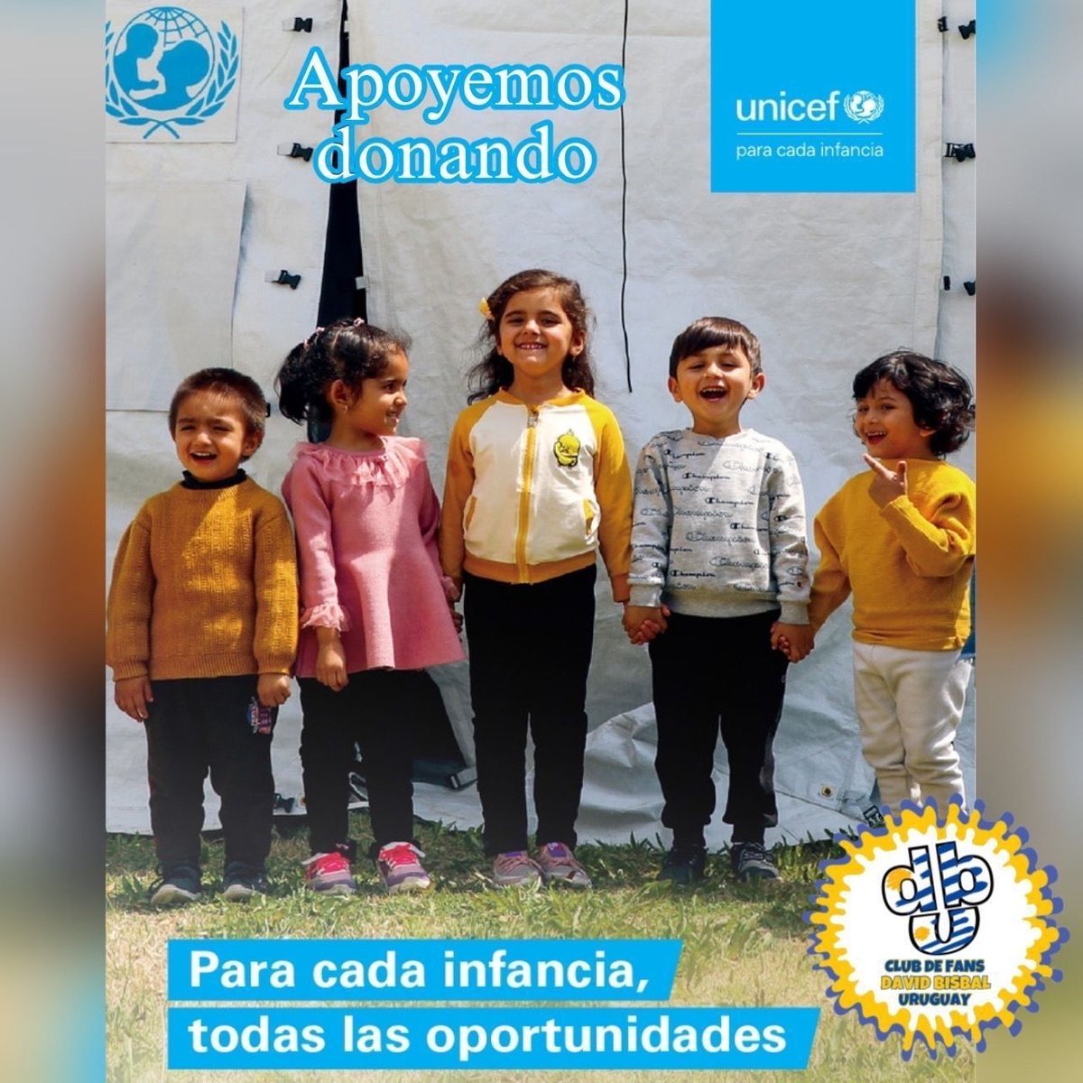 FCDavidBisbalUY's tweet image. Apoyemos donando a Unicef 💙

@unicefuruguay 
@unicef_es 

@davidbisbal
#davidbisbal #unicef #unicefespaña #unicefuruguay #solidaridad