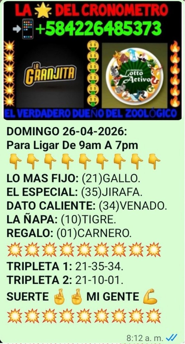 PabloJota27's tweet photo. ((( #MODOLIGADERA ))) Ligando Duró Y Con ToooDooo El (21)GALLO Pa' Volverlos A Reventar Porque Estamos A Punto De TRIIPLEETAA Y #SEGUIMOSLIGANDO Aprovechando La Racha Buena En Una Semana Donde Se A Conseguido La Súper Bologña En ANIMALITOS #SISEPUEDE 🤞🤞 "VENTE VIEJA" 👇👇👇 https://t.co/No0BxPa0cA