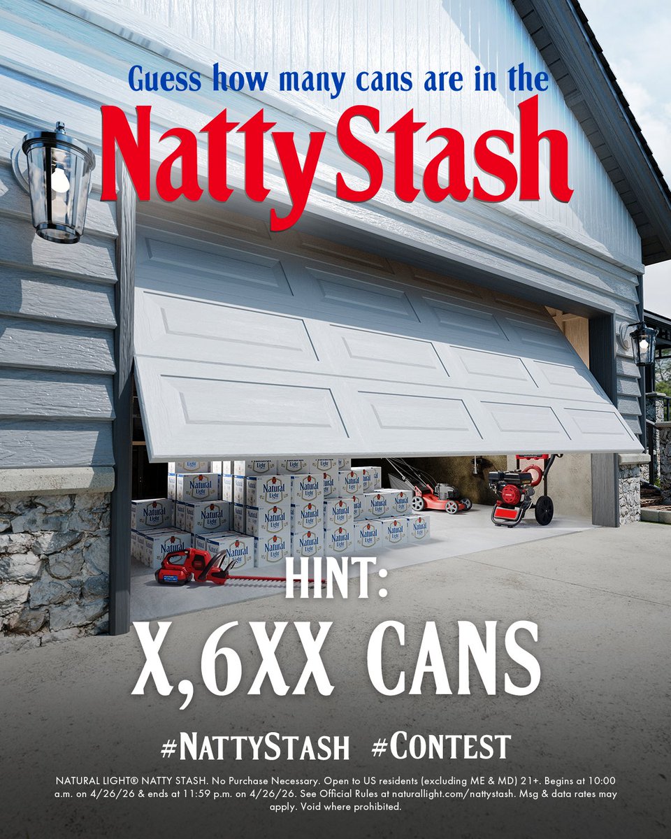 naturallight's tweet image. 💰BIG PRIZES STILL UP FOR GRABS!💰

Here's a closer look at the stash! How many cans do you see now? Reply with your guesses with #NattyStash #Contest and you could win all of this lawn care equipment plus enough cash for you own stash of Natty!