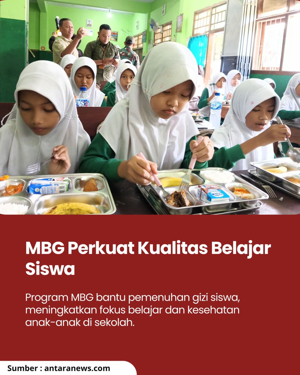 depokinfoo's tweet image. Program MBG membantu siswa mendapatkan asupan gizi yang cukup, sehingga mereka bisa belajar lebih fokus dan mengikuti pelajaran dengan lebih optimal.
Sumber: rri.co.id
#cerdasdarimbg #makanbergizigratis #mbg #mbglawanstunting