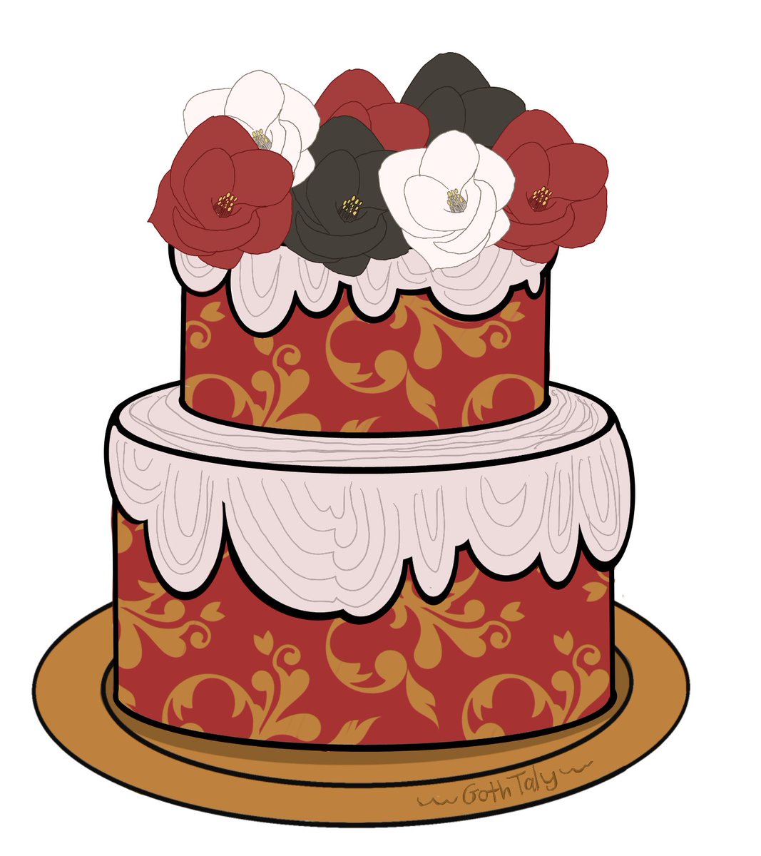 DarkChild90's tweet photo. Here’s the lovely cake I contributed for Milord’s birthday banquet, topped with camellias. Thank you Vox’s Prechat for the cake template and for letting me be part of this lovely project ❤️ kindred together strong! https://t.co/o8wbBDSakK