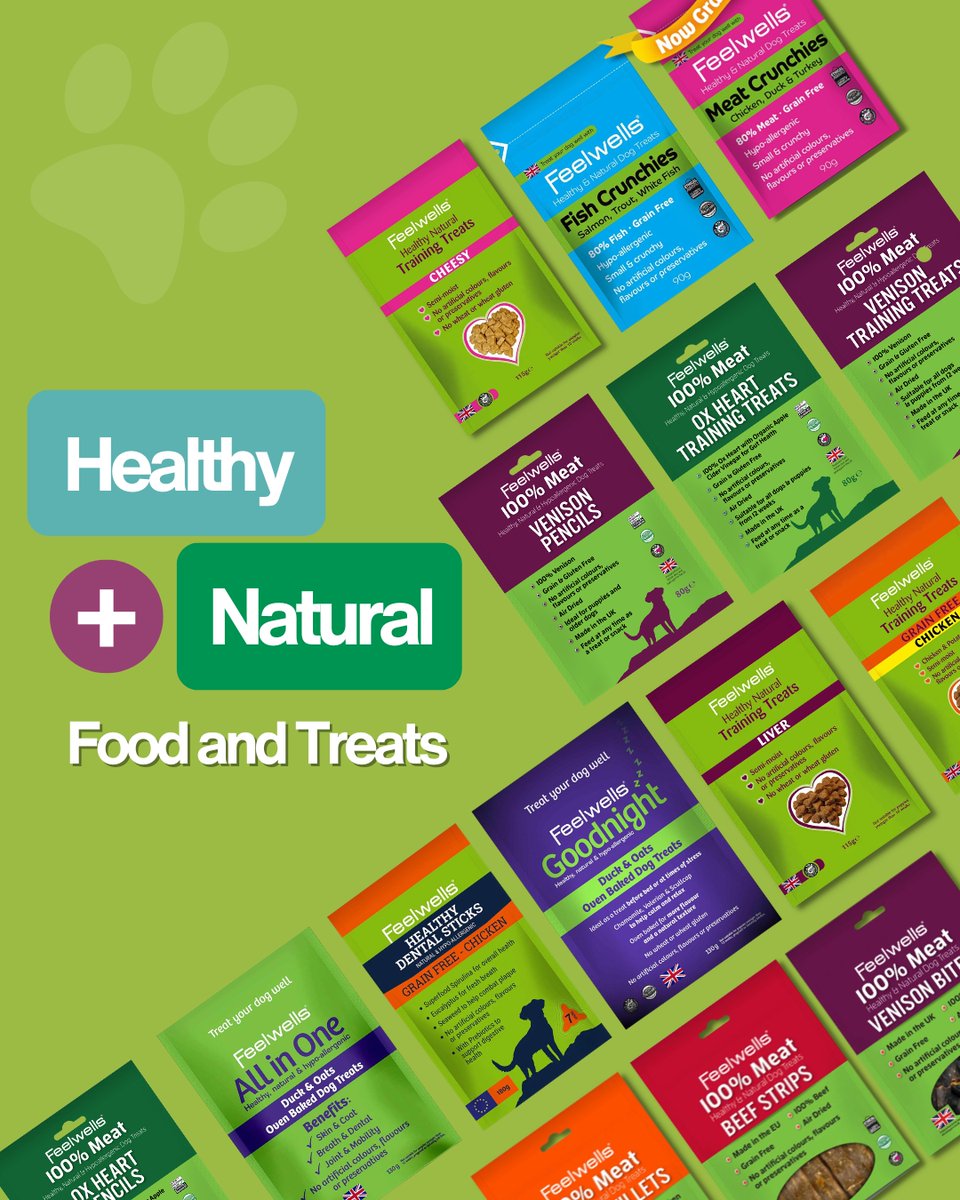 Alfie_BT's tweet image. Peace of mind for paw-rents starts with us 🐾

With Feelwells, every treat is made from natural, wholesome ingredients you can trust - no nasties, just goodness 💚

Shop our full range today 🔗 buff.ly/DnEItgi

#Feelwells #PetWellness #NaturalPetCare #HappyPets