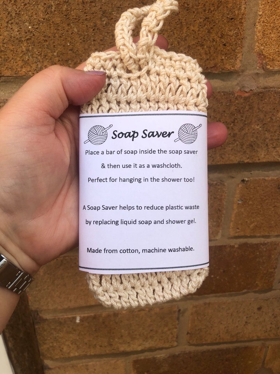 Offthehookhelen's tweet image. 💯 cotton soap saver to hang in your shower - makes a great gift with a fancy bar of soap and can be used over and over again!

offthehookhelen.etsy.com/listing/152932…

#soapsaver #cotton #ecofriendly #shower #soap #machinewashable #reuse #giftideasuk #handmade #supportsmallbusiness