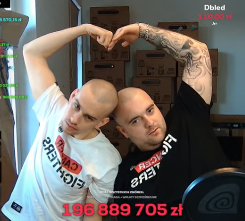 start_volley's tweet photo. Dwóch wspaniałych ludzi, którzy robią coś ponad. 
Wzruszam się i wzruszam, bo ta akcja nie tylko zrobiła coś pięknego dla dzieciaków. Mam wrażenie, że posklejała serca wielu ludziom po tym, jak rozpadły się wraz z odejściem Łukasza Litewki.

#łatwogang #cancerfighters https://t.co/pxCc030CGM