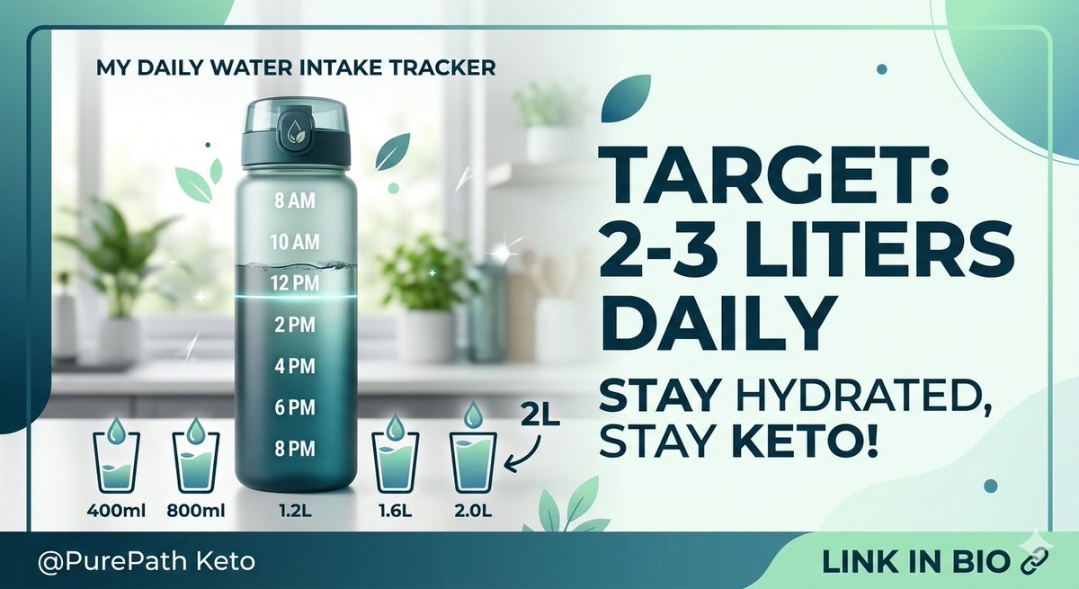 Dream747378156's tweet image. 💧 Hydration = better energy, focus &amp;amp; wellness.

Hit your daily goal of 2–3L with a timed water bottle and make every sip count. ⏰✨

Small habits. Big results. Start today.

#Hydration #HealthyHabits #Wellness #DrinkWater #KetoLifestyle