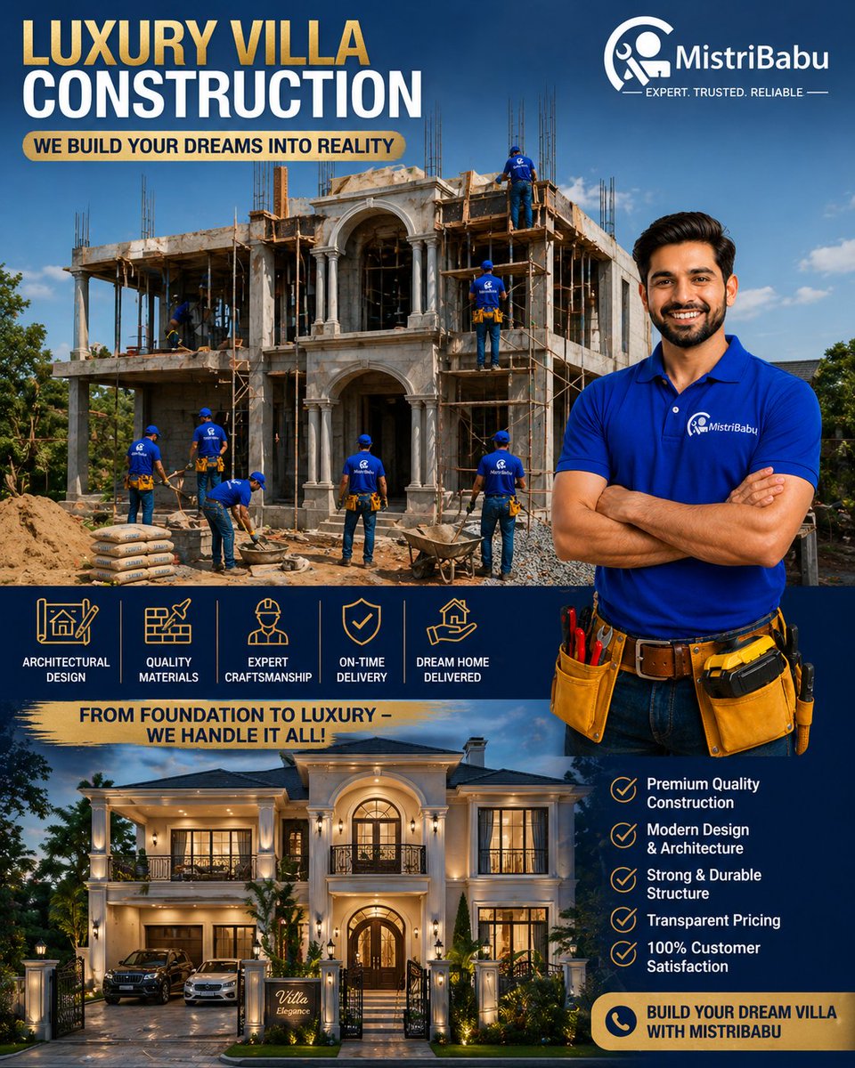 MistriBabu_IND's tweet image. 🏗️ Building Construction in Mumbai – MistriBabu
mistribabu.com/construction/m…

#buildingconstruction #mumbaiconstruction #mistribabu #homeconstruction #constructioncompany #turnkeyprojects #civilconstruction #dreamhome #mumbaibuilders #buildwithtrust #mumbai #mistribabu
