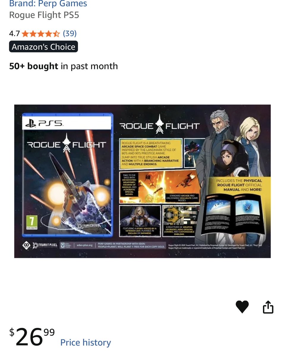 TruantPixel's tweet photo. NGL, ‘Amazon’s Choice’ feels like winning some kind of award indirectly 😅
https://t.co/UhgFRx5XuG
#indigame #indiedev #stg #rogueflight
#anime https://t.co/RHyuqjwaPv