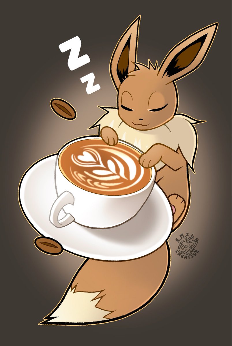 Eepy Eevee ☕️🤎 #pokemon