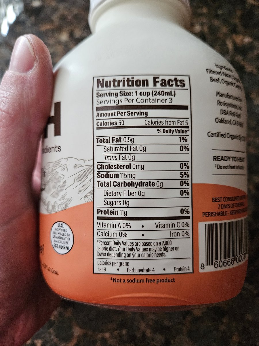 CryptoGuru_48's tweet image. Just picked up this Bone Broth at Target. I will add it to my sardines and eggs today. It will be around 1500 to 1600 total calories today for my cut. #carnivore #keto