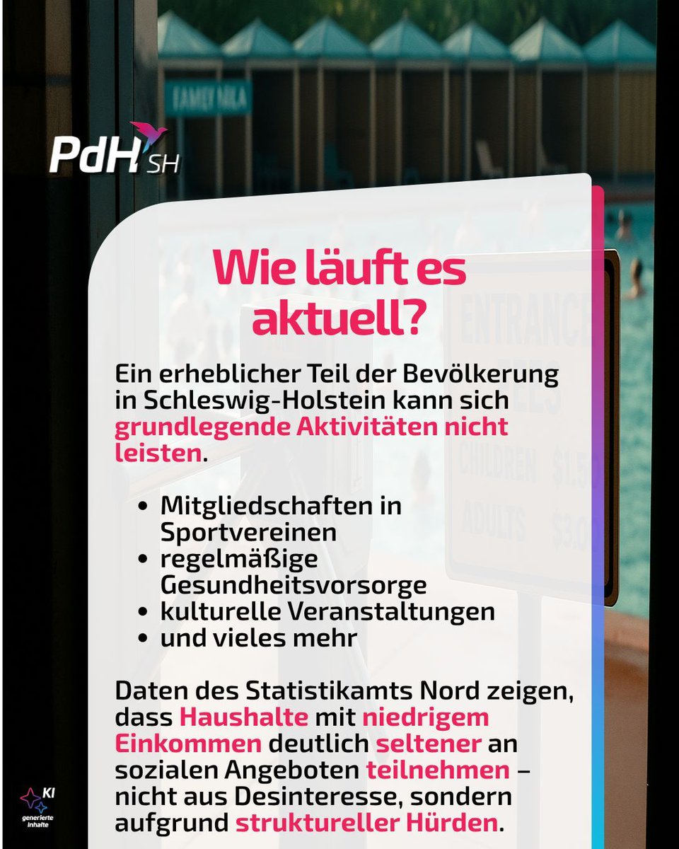 PdH_SH's tweet photo. Armut ist kein individuelles Versagen, sondern ein strukturelles Hindernis. Sie schließt aus – nicht durch Zufall, sondern durch unsichtbare Barrieren in Infrastruktur, Gesundheitsversorgung und sozialer Teilhabe. 

#dagehtnochmehr #pdh #pdh_sh https://t.co/Sw6DKPJNw4