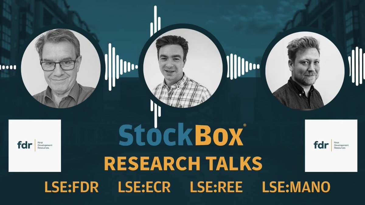 StockBoxMedia's tweet image. Tune into the latest #ResearchTalks Podcast with @StockBoxMedia @MarkEJFairbairn, @Alan__Green @Brand_UK &amp;amp; writer @danielflynn92.
 
🎧 LISTEN HERE: youtu.be/PpOyL0UDKBo

➡️ @FirstDevRes (LSE: FDR) 

➡️ @ecrminerals (LSE:ECR

➡️ @AltonaRareEarth (LSE:REE) 

➡️ @ManoletePLC