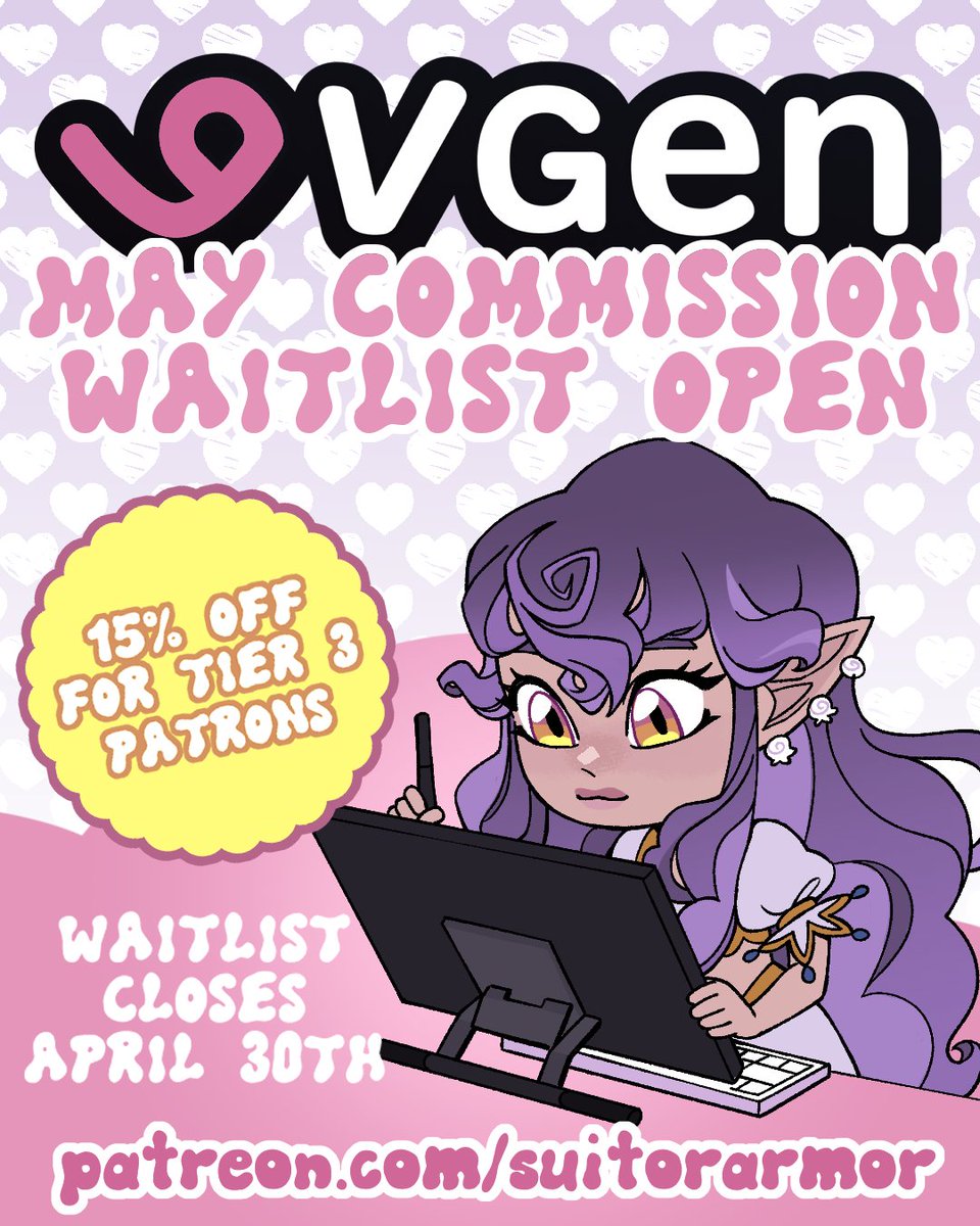 thepurpah's tweet photo. My VGen is now open for May commission slots <3 Chibi slots have already been filled (you can join the discord or my Patreon to be notified early) but still have slots open for Half and Full Body <3

https://t.co/vU4IVYz5GK https://t.co/QgvP4OcgRD