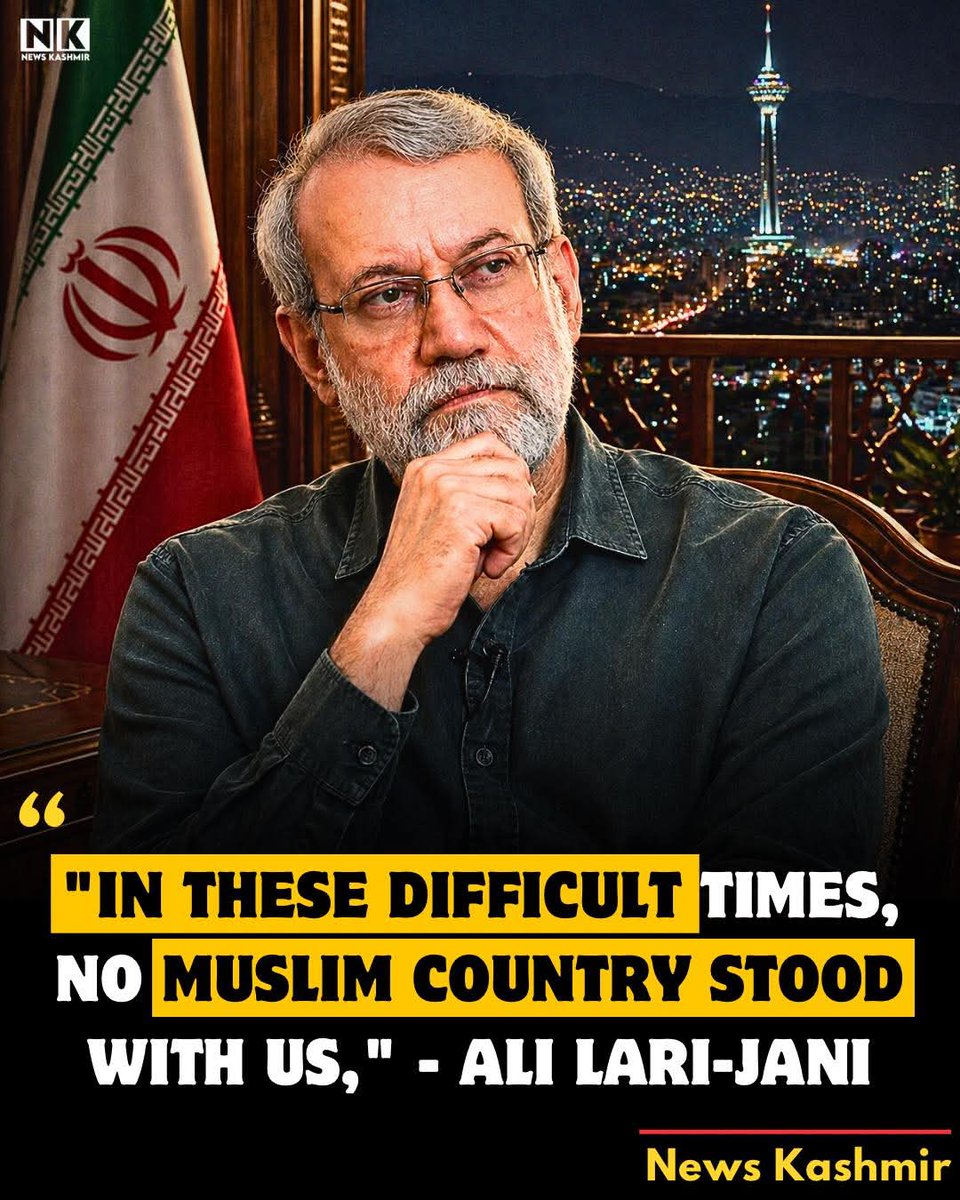 sofialtaf13's tweet photo. "IN THESE DIFFICULT TIMES,
NO MUSLIM COUNTRY STOOD
WITH US,"-ALI LARI-JANI
News Kashmir https://t.co/y7M0gQDdVA