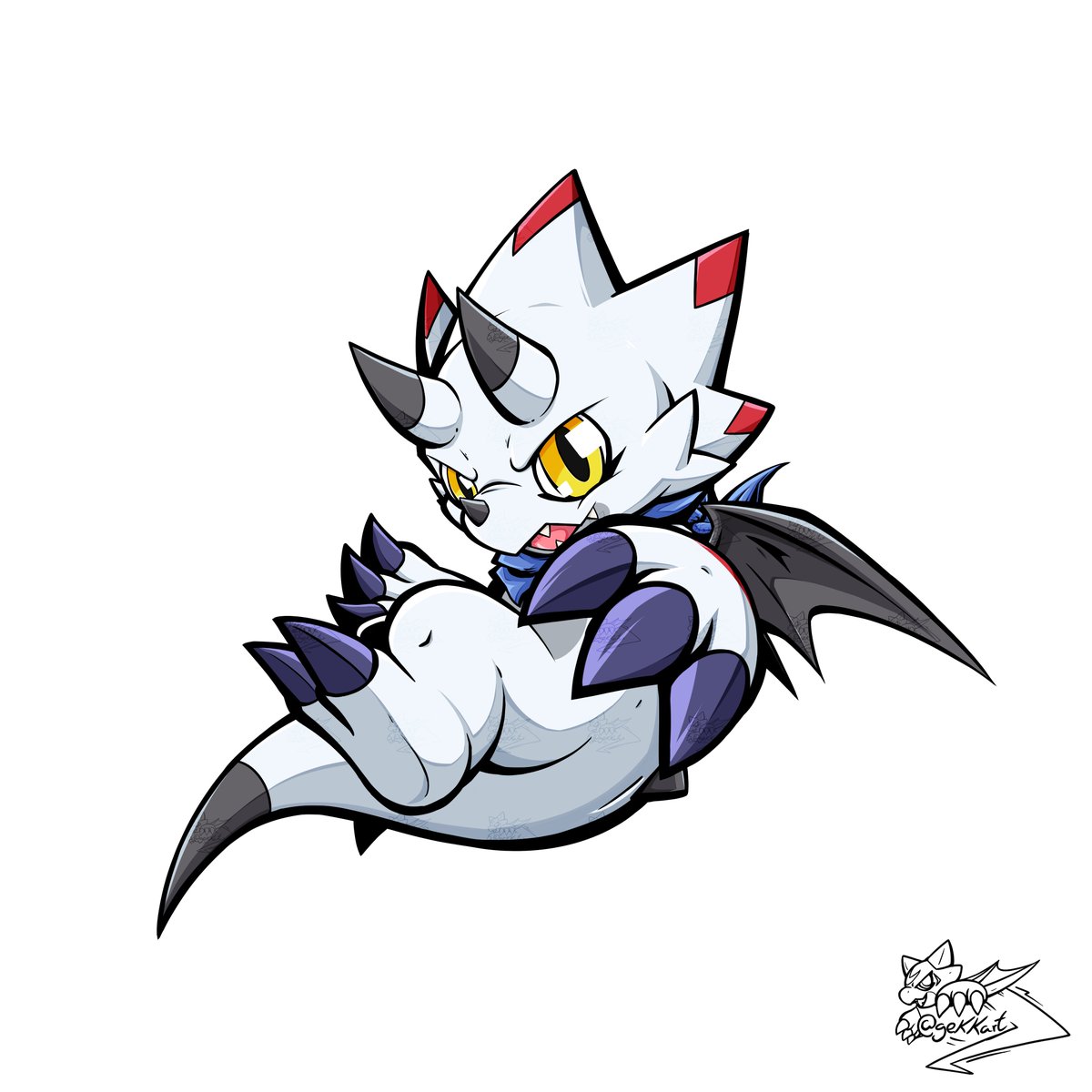 I forgot to post this, Gammamon Net Driver style #Digimon #デジモン