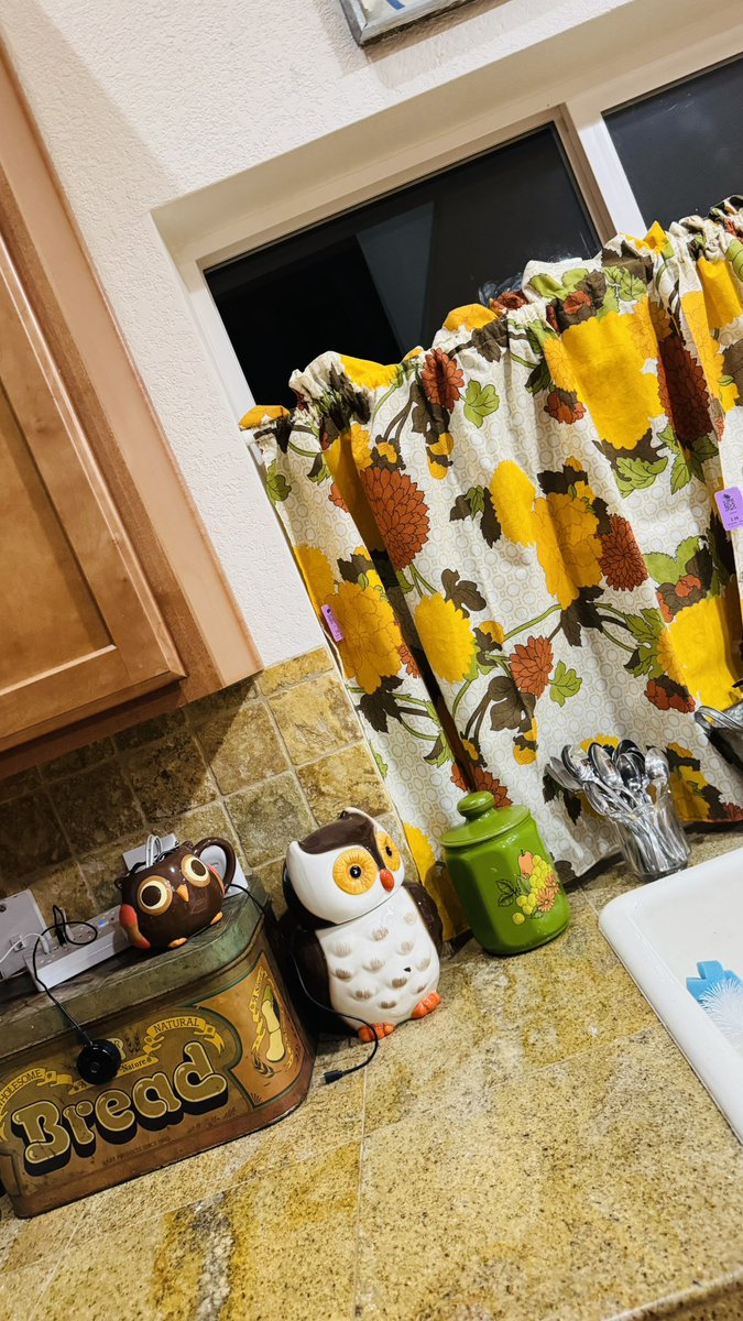 REMASCULATE's tweet image. Picked up some new curtains for my kitchen.  Really brightens up the place 
#thrift #thrifting #thriftstorefinds