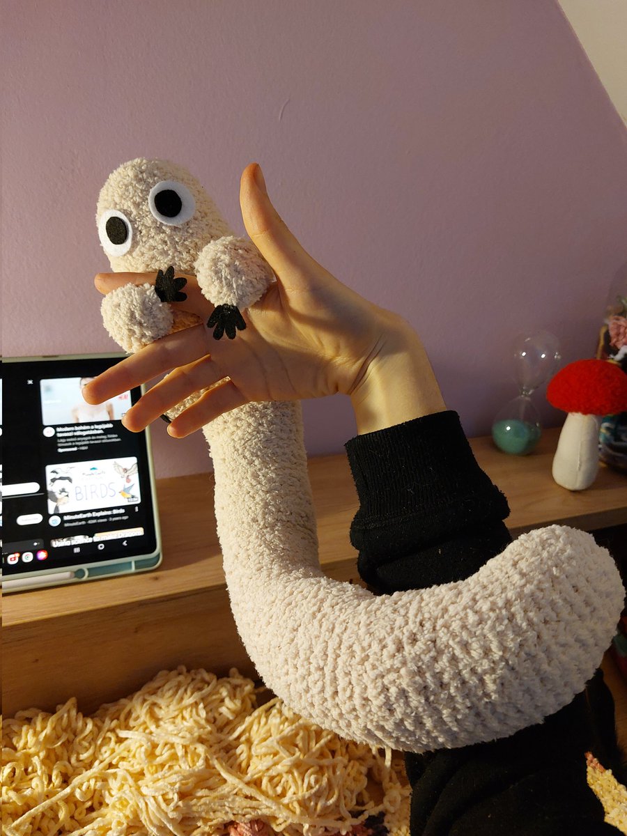 _CinnamonBread_'s tweet photo. My crochet Brushbuddy plushie is done!! I love him so dearly

#Δ帽子 #WitchHatAtelier https://t.co/wYyPL3CLmv
