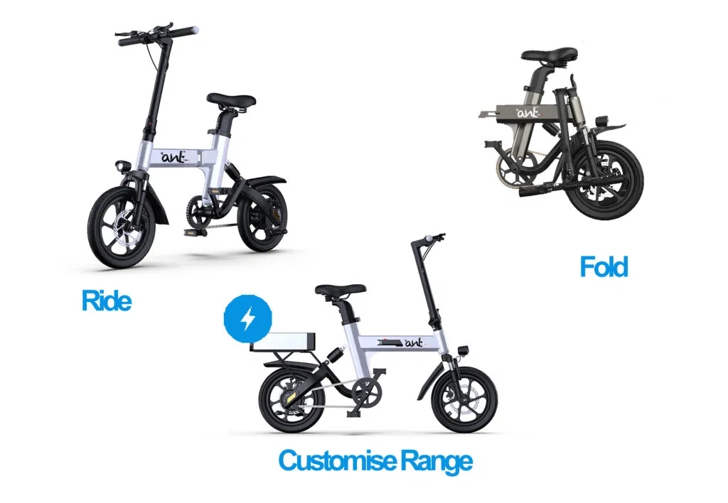 EKOOINNO's tweet image. Why limit your reach?

Custom speed. 120+ mile range. 
Folds to 76x52x73cm.

The ultimate compact folding electric bike and portable city bike for your car boot.

The city is yours. 

Claim it: eant.club

#eAnt #GreenTech #SmartTravel #EBike