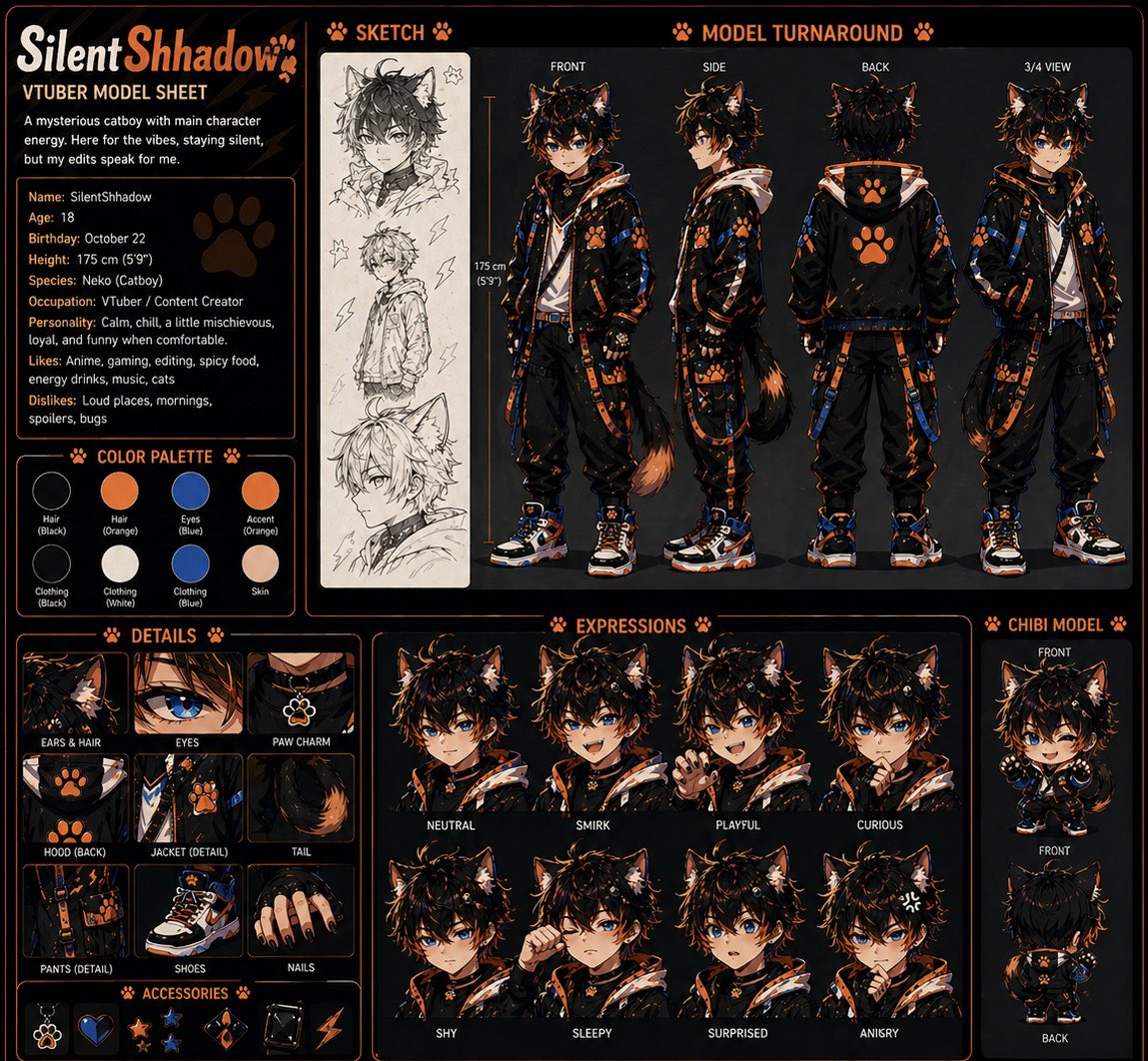silentshhadow's tweet photo. Name’s SilentShhadow. 🐾
I don’t say much—but when I do, it hits.
A neko with main character energy and a love for Anime, Manga and Ramen.

You’re early—remember that.

#catboy #newstreamer #newvtuber #vtuberEN https://t.co/ClcRIFmvlf