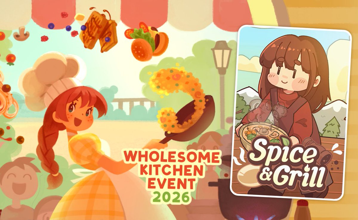 Spice &amp; Grill is part of #WholesomeKitchenEvent!

It's an idle restaurant game that sits at the bottom of your screen. 😁 #indiegames