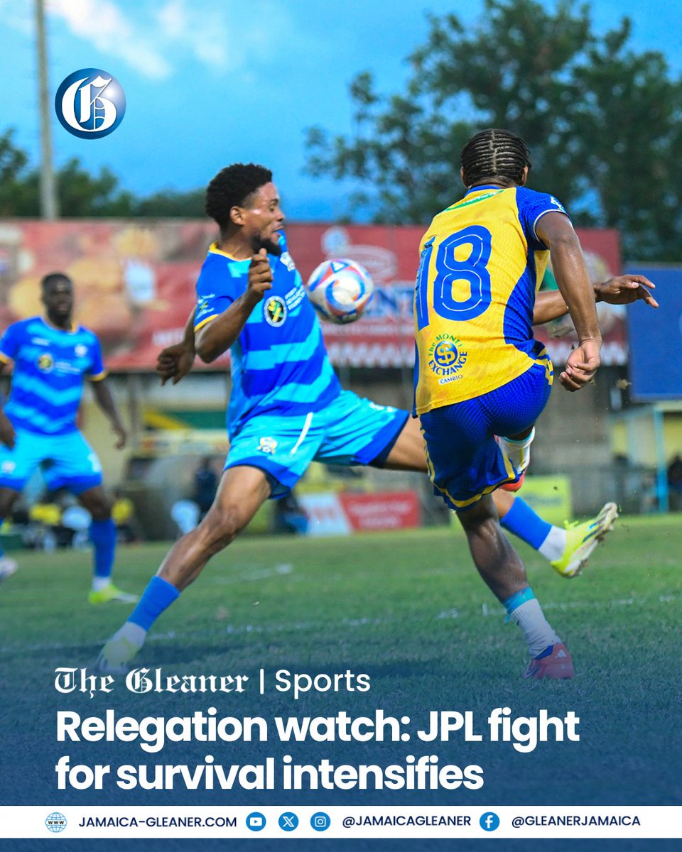 JamaicaGleaner's tweet image. With the regular season of the Jamaica Premier League coming to a close, the fight for survival heats up as Molynes United, Treasure Beach, Harbour View, and Spanish Town Police are all locked in a relegation battle.

Read more: jamaica-gleaner.com/article/sports…