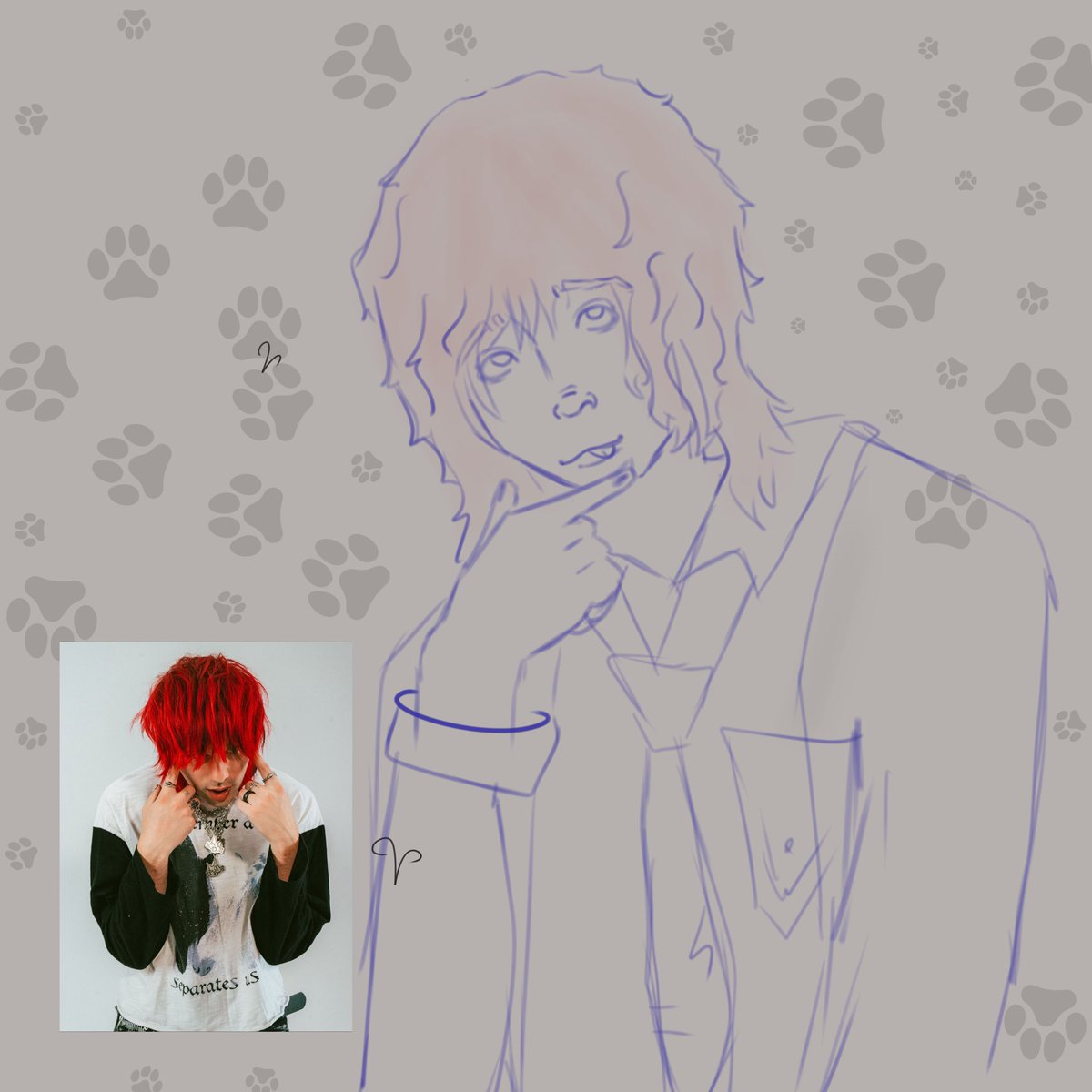 zw1tterr's tweet image. micheal doodle #5sos #michealclifford