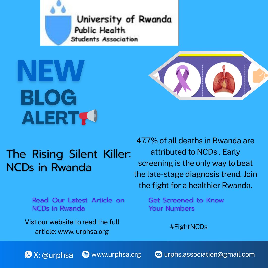 urphsa's tweet image. 🚨 NEW BLOG ALERT: THE SILENT TRANSITION 🚨

Rwanda is undergoing a critical epidemiological shift. Non-Communicable Diseases now account for 61.2% of community #deaths, marking a new frontier in our public health journey. 

From the rising cases of #hypertension to the