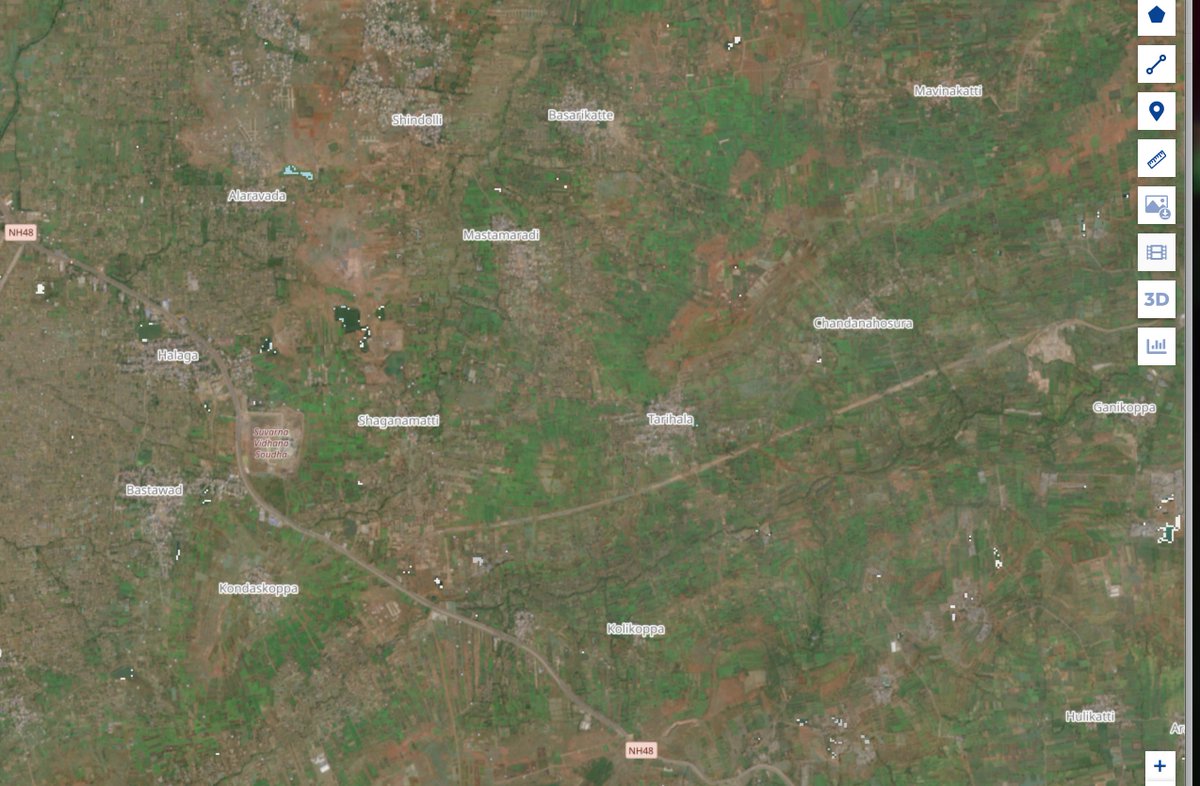 nitin_navali's tweet photo. @BelagaviTravels @BelagaviForum @Belagavi_infra @allaboutbelgaum @belagavi_news this is latest satellite map with road work. 

Ideally this should have been connected directly to the Halaga Macche bypass. https://t.co/dN05Eua95z