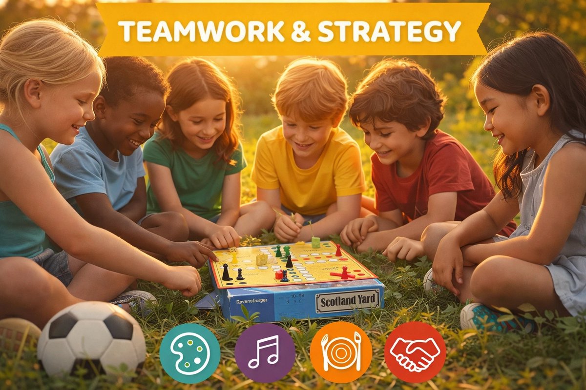 ColdTeaStories's tweet photo. Who knew a board game on the grass could be so competitive? 😂 Games are a brilliant way to teach strategy and: more importantly: how to be a good sport. 🎲 #LearningThroughPlay #Teamwork https://t.co/FND2nQVvJd