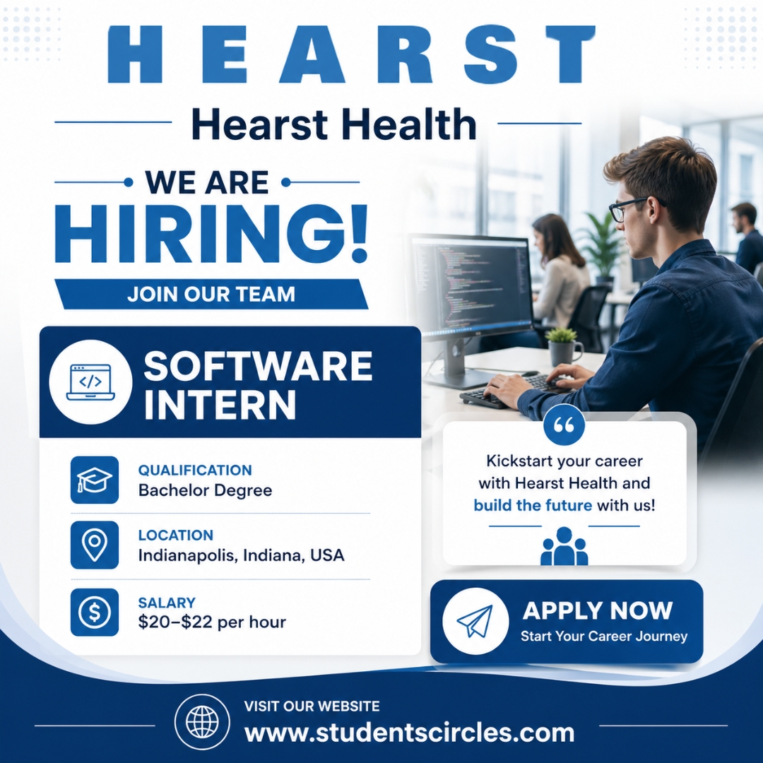 karthikpattadi's tweet photo. 🚀 Kickstart your tech career with Hearst Health!
💻 Hiring Software Interns in Indianapolis
💰 $20–$22/hr | 🎓 Bachelor’s Degree

Apply now 👉 https://t.co/5bBlTmQHyc

#IndianapolisJobs #IndianaCareers #USAInternships #TechJobsUSA #SoftwareIntern #HearstHealth 

⚠️ Disclaimer: This image is created for informational and educational purposes only. All logos, trademarks, and brand names belong to their respective owners.