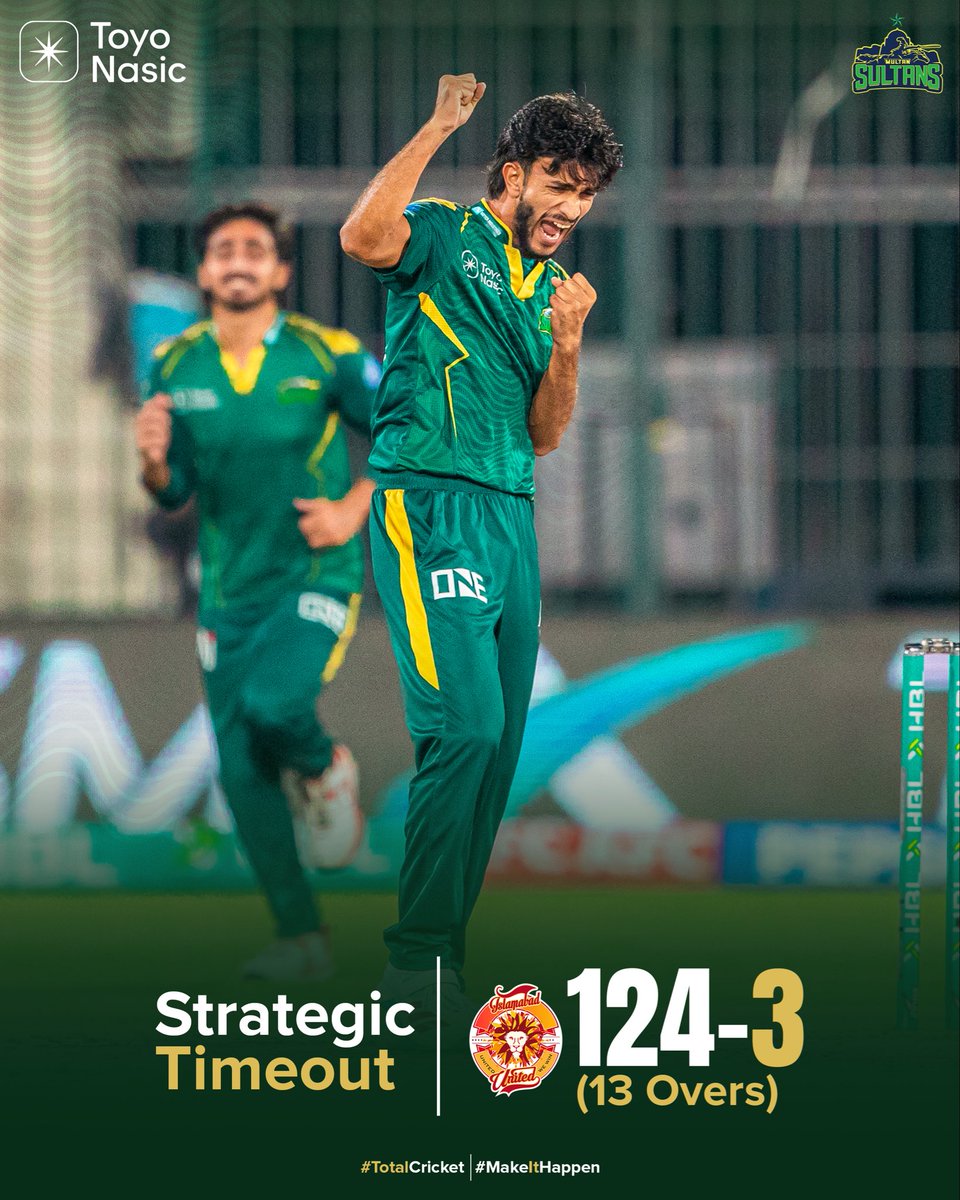 MultanSultans's tweet image. Come on, Sultans. 👊

Time to finish the game.

#TotalCricket #MakeItHappen #HBLPSL