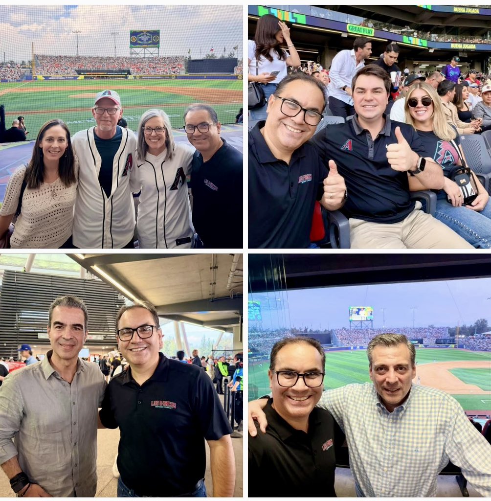 CesarFVerduzco's tweet photo. The Arizona Diamondbacks kicked off their series vs the San Diego Padres at the iconic Estadio Alfredo Harp Helú in Mexico City 🇲🇽⚾️

Honored to be with Arizona Governor Katie Hobbs,Cal Kendrick,Salvador Escobar President of LMP, my dear friend Mauricio Sulaiman President of  WBC https://t.co/3ZQ6yzFyCb