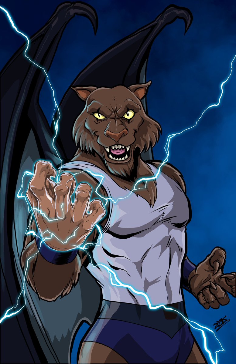 MultiversalDork's tweet photo. @GeorgeKambadais Going for one of the lesser known (and one of my favorite) characters from my favorite franchise, Fang from Gargoyles. https://t.co/qW6oeVkF8I