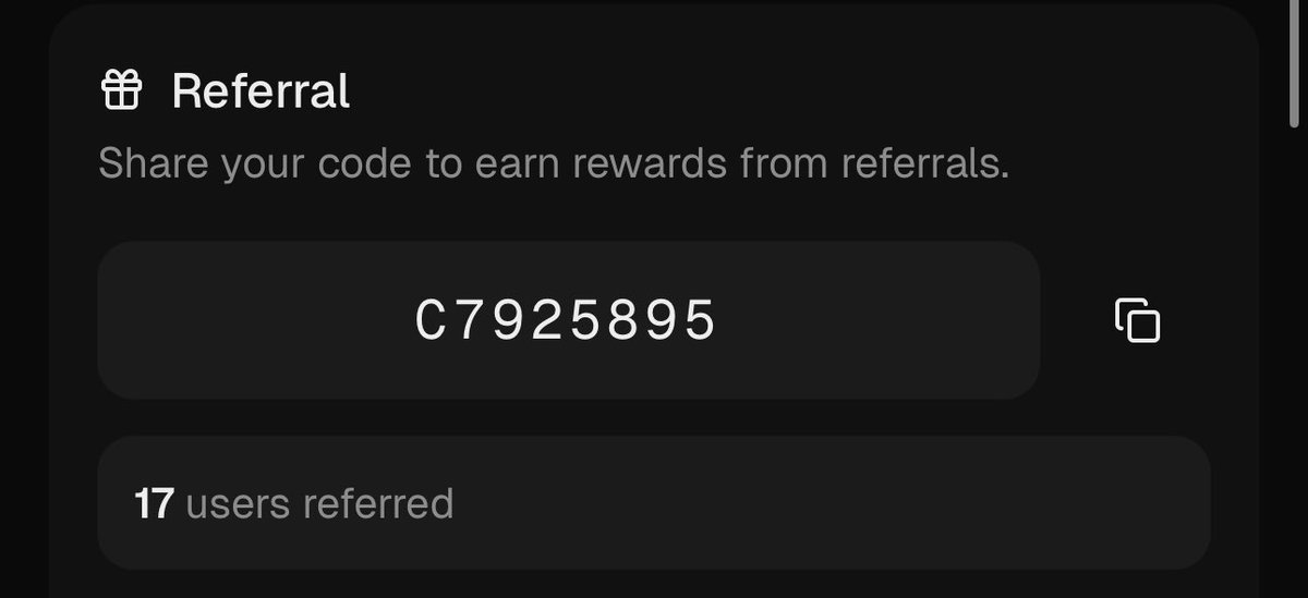 Get your ref code from your profile tab and make sure you set up a ...