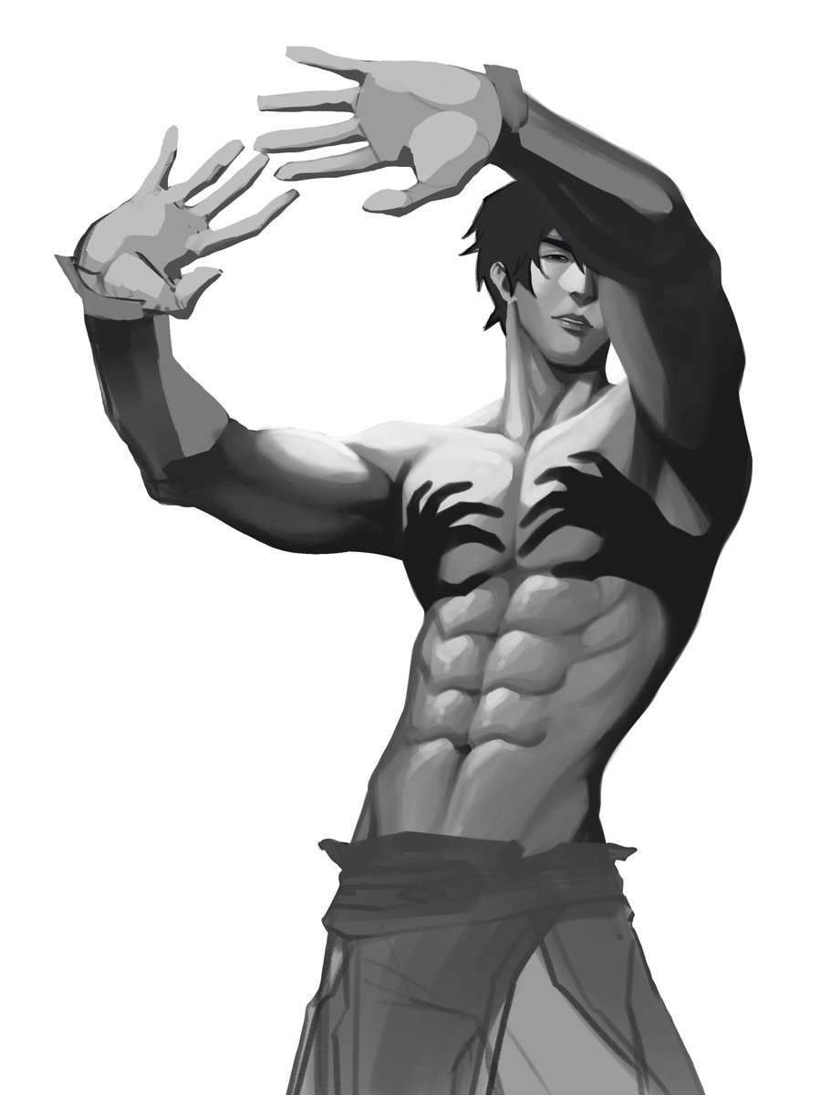 's tweet image. work has me in a chokehold but here's a sketch of shirtless #Zuko #rkgk #Avatar #LegendOfAang #ATLA