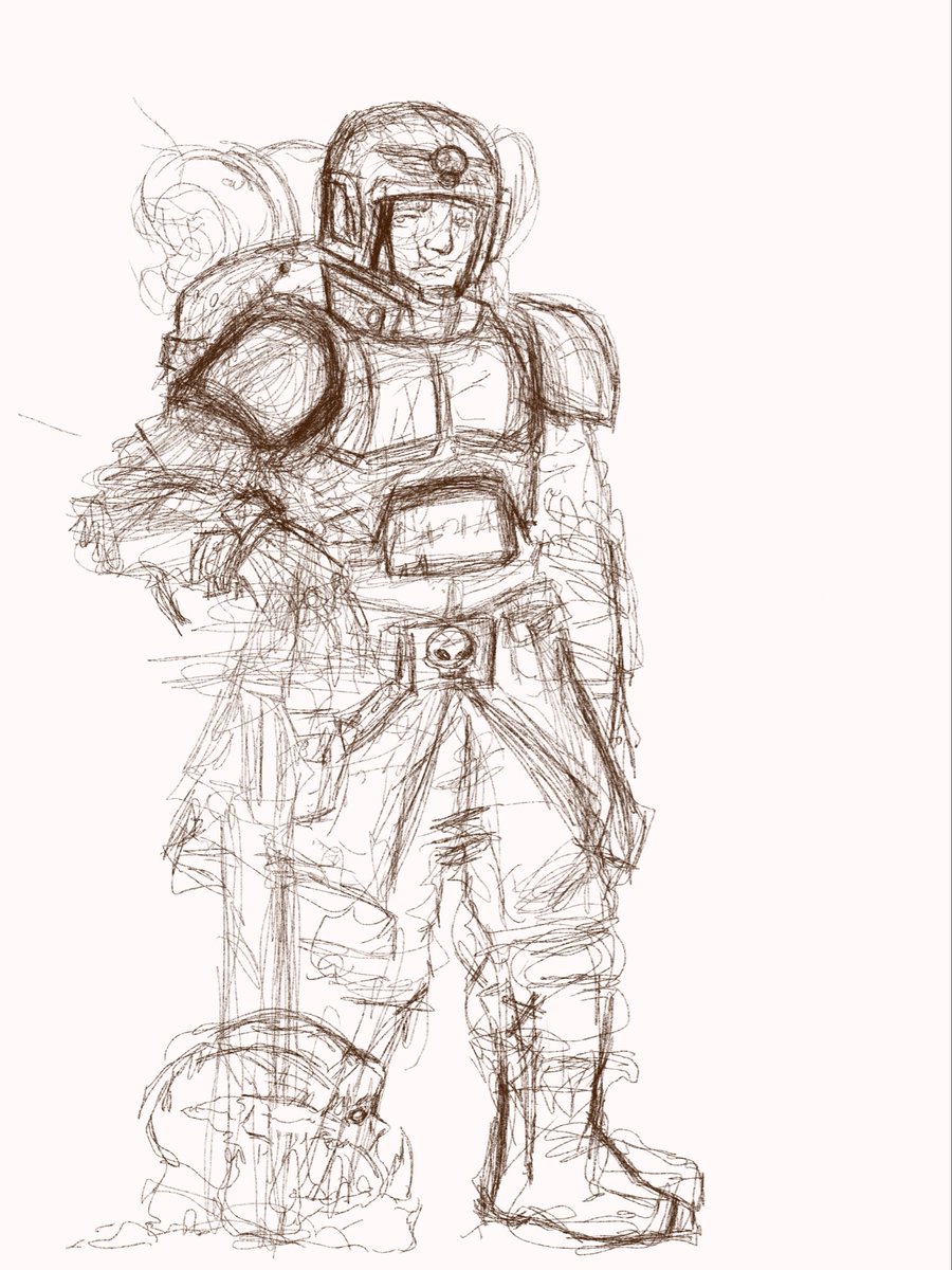luloldibu's tweet photo. Cadian shock trooper terminado!!1!!!

con su bocetiko y su timelapse y todo ole 

#warhammer #art #cadia #40k https://t.co/0BaijDpVQM