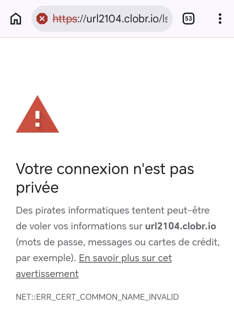 Pgmq_'s tweet photo. @clobr_io Hello, I'm trying to create an account on your plateform but can't validate mail email address. That's the error message I'm receiving https://t.co/kov0uT6jww